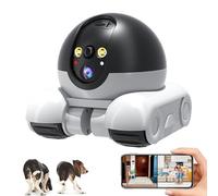 Genérico Blinky BOT Camera,Robot Camera,Robot Camera on Wheels,1080p HD 4G/Wi-Fi Mobile Pet Cameras with 2-Way Talk,Night Vision,Smart App Control (White)