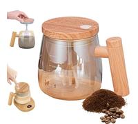 Genérico Bloame Self Stirring Mug, 400ml High Speed Mixing Cup with Lid, Electric Rechargeable Automatic Stirring Cup with Detachable Stir Bar for Coffee Protein Shakes Milk Mix (Champagne,No Pad)