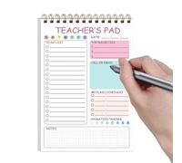 Generico Bloc de notas para profesor, bloc de notas para profesor - 50 hojas de notas para trabajo,Twin Coil Binding Memo, 5,8 x 8,3 pulgadas, debe tener un planificador diario para clase, cita