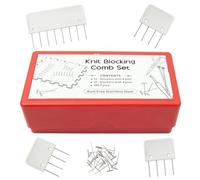 Generico Blocking Knit Combs - 25 piezas Crochet Tools, Guía de modelado de tela, 100 T-Pin Kit, DIY Needlework Accessory | Knitting And Crochet Project Support for Home Crafting