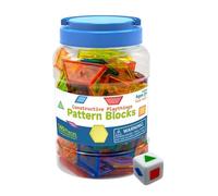 Genérico Blocks - Transparent Math Shapes | Educational Learning | Transparent Geometric Block Set, Durable Polystyrene Material, Early Learning STEM Activity, for Math Geometry