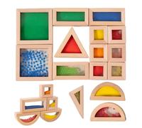 Genérico Bloques - 15 piezas juguetes de aprendizaje STEM de madera | Juego de apilar Sensorial para, para educación, juego de motricidad fina de 4 a 6 años, niños, niñas, cumpleaños