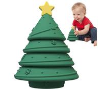 Genérico Bloques apilables de Silicona - Bloques de Silicona navideños, Juguetes de construcción - Juguete sensorial Suave y Reutilizable para niños de 6 a 12 Meses, niños y niñas