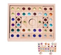 Genérico Bloques de construcción Rainbow: Colorido Juego de Juguetes | apilables de acrílico con 50 Piezas, Que fomenta la imaginación, la resolución de Problemas y el Desarrollo de Habilidades mo