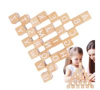 Genérico Bloques de Letras de Madera,Educativo e Interactivo - Alfabeto de Madera para Bebés | Para Aula Casa Familia Educación Juego Desarrollo Aprendizaje Diario Niñas Niños