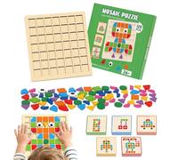 Genérico Bloques de Patrones de Madera | Juguete de Aprendizaje temprano - Puzzle Tangram, Juguete Stem - para Hogar, Aula, Escuela, Dormitorio, Estudio, Vacaciones, Jardín de Infancia, Sala de