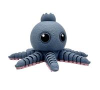Genérico Blueberrini Octopussini - Figura Articulada XL 15x9 cm de los Brainrot Italian Memes - Pulpo con Cabeza de Arandano - Colección Oficial Brainrot - Pulpo Arándano Coleccionable Brain Rot