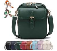 Genérico Bluehaodget Crossbody Leather Bag, Leather Purses for Women Crossbody Bag, 2025 Vintage Small Messenger Bag with Card Slots (Green)