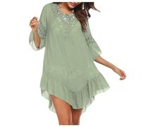 Genérico Blusa De Mujer con Borde Europeo Y Costura A Mano con Gancho Sexy Sin Espalda Sin Tirantes Falda Playera Blusa Vestido