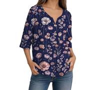 Genérico Blusa Manga Corta Atrapada Mujer Túnica Casual Verano Ligero Algodón Poliéster, blanco, XL