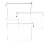 Genérico Board Game Storage - Waterproof Puzzle Pouches | Multipurpose Document Bag | 3pcs Extra Large Pouch | Nylon Clear Zipper Bags For School Organizing Indoor Outdoor Supplies