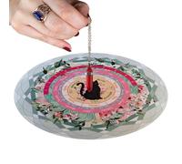 Genérico Board Mat | 8.46 Inches Metaphysical Message Pad,Black Cat Astrology Mat 8.5 Inch For Divination, Round Metaphysical Message Mousepad