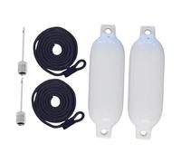 Genérico Boat Bumper - PVC 40x11cm | Boat Fenders | Inflatable Leakproof Sailing Protection Docking Pool Lake Boating Surf Coast Accessories Durable Air-Filled Bumpers with Ropes For Camping Travel