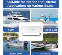 Genérico Boat Hatch - Hâtch Deck with Detachable | Boat White Circular Inspection Hâtch, Marine Deck Access Hatch with 180° Lid Hinge and Non-Slip, All-Weather Rectangle Yacht RV Böat