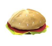 Genérico Bob Azul Adultos Hamburguesa Sombrero Lindo Funny Realistic Cozy Stretchy Traje Accesorios Soft Men Women Fast Hamburger Gorra Amarillo Y (Naranja, One Size)