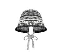 Genérico Bob d'été en Crochet Violet Chapeau de Plage léger et respirant bohème pour Les vacances et le Look cottagecore