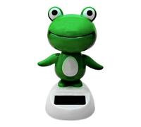 Genérico Bobblehead Solar Powered Frog, Solar Powered Shaking Head Ornament, Dancing Animated Car Decor, Cute Dashboard Decoration, No Battery Required, 2.36x2.36x3.93 Inches