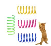 Genérico Bobina De Resorte para | 4 Muelles Espirales De Bobina De PP para Mascotas Gatitos - Espirales Coloridas para Gatitos para Golpear, Morder, Cazar Y Jugar De Forma Activa Y Saludable