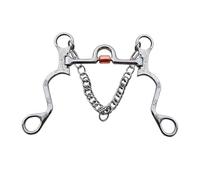 Generico Bocado para caballos de acero inoxidable con boca de cobre - Longitud 130 mm para un entrenamiento eficaz de los caballos (blanco)