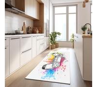 Genérico Boceto Controlador De Juego Alfombra de Pasillo Corredor Pila Corta 40 x 120 cm, Blanco Alfombra de Pasillo de Lujo Antideslizante Suave Lavable para entradas, pasillos, lavandería, Cocina