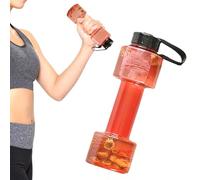 Generico BOCHETTA ACQUA PESA - contenitore bottiglia a forma di manubri | 700 ml di d'acqua per bottiglia sportiva per il bollitore d'acqua per allenamento, palestra, ciclismo, corsa
