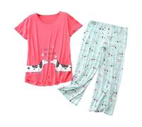 Genérico Body Corsé Manga Larga Set Comfy Verano V Cuello Short Sleeve Camisa Body Salvador, rojo sandía, XL