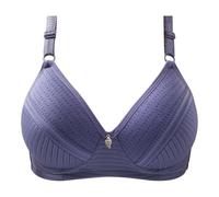 Genérico Body de manga corta para niña, sujetadores de alto apoyo para mujeres, correa ajustable, cobertura completa, cómoda, sin armaduras, sin hilos y elástico para maternidad, azul, 44