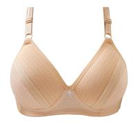 Genérico Body de manga corta para niña, sujetadores de alto apoyo para mujeres, correa ajustable, cobertura completa, cómoda, sin armaduras, sin hilos y elástico para maternidad, beige, 38