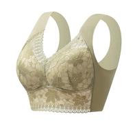 Genérico Body Dividido Moda Profundo Taza Sujetador Verano Up Sujetador Inalámbrico para Mujeres Sin Armaduras Deslizamiento Plano, verde, 6X-Large