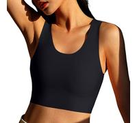 Genérico Body Gainant sans couture Sujetador deportivo para mujer y para yoga, correr y deporte, conjunto de tenis para niños, Le Noir, L