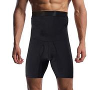 Genérico Body High Elasticity Comfortable Shapewear, Men Tummy Control Short, Highwaist Body Shaper Boxer Briefs (M,Black)
