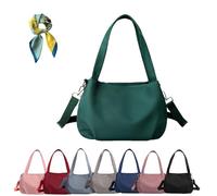 Genérico Body Light and Versatile Casual Bag, Large Capacity Nylon Waterproof Crossbody Bag,Multi-Pocket for Women (green)