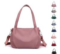 Genérico Body Light and Versatile Casual Bag, Nylon Waterproof Shoulder Crossbody Bag, Multiple Pockets, for Woman Travels (Purple)