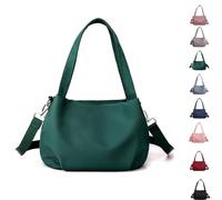 Genérico Body Light and Versatile Casual Bag, Nylon Waterproof Shoulder Crossbody Bag, Multiple Pockets, for Woman Travels (Green)