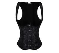 Genérico Body Mujer Combinación Interior Mujer Top Encaje Corsé Gótico Para Corpiño De Cintura Corsé Debajo Del Busto Chaleco Camiseta Sin Mangas Reductor Abdominal Black Xxxl