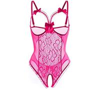 Genérico Body Mujer Sexy,Conjunto LenceríA Mujer,Atracción Ropa Interior de Mujer con Perspectiva Plateada Lencería Sexo Encaje Íntimos
