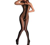 Genérico Bodys Sexy Lencería Net Ropa Archivos Abiertos Leche Maternal No Off Pasion Traje Transparente Sexy Medias Seductor Entero, Le Noir, Talla única