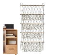 Genérico Bohemian Stuffed Animal Net Rack | 4 Layers Wall Mounted Stuffed Animal Holder | Boho Plush Storage, Macrame Toy Organizer, Height Adjustable Hammock for Nursery, Bedroom