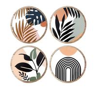 Genérico Bohemian Wall Decor, Wooden Bohemian Home Accents, Aesthetic Minimalist Room Ornaments, 9.84 inches Modern Rustic Hanging Art for Cozy Bedroom Wall Styling and Ambience
