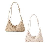 Genérico Boho Bags para Mujer Bolso de Playa Tejido Calado