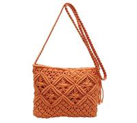 Genérico Boho Crossbody Handbag Minimalist Tassel Women's Clutch Retro Cotton Rope Woven Bag Vacation Summer Beach Stylish Purse (Orang)