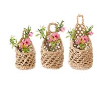 Genérico Boho Plant Hangers - Hand Woven Holder, Large Decorative Sling with Sturdy Knots, Natural Cotton Rope, Seamless Ceiling Mount, for Home Kitchen Bathroom Living Room Fence Patio