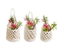 Genérico Boho Plant Hangers - Hand Woven Holder, Large Decorative Sling with Sturdy Knots, Natural Cotton Rope, Seamless Ceiling Mount, for Home Kitchen Bathroom Living Room Fence Patio