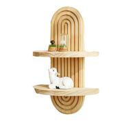 Genérico Boho Shelves for Wall | Boho Floating Shelves for Wall,Decorative Display Stand Bookshelf Candle Holder for Desk Bookcases Vanity Laundry Apartment Corner Entryway