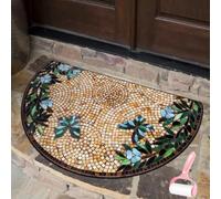 Genérico Boho Style Semicircular Door Mat,Half Round Absorbent Carpet,Front Door Entryway Rug,Easy Clean Non Slip Soft Floor Carpet for Indoor Outdoor Entrance Bathroom Dorm
