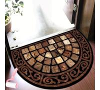 Genérico Boho Style Semicircular Door Mat,Half Round Absorbent Carpet,Front Door Entryway Rug,Easy Clean Non Slip Soft Floor Carpet for Indoor Outdoor Entrance Bathroom Dorm