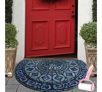 Genérico Boho Style Semicircular Door Mat,Half Round Absorbent Carpet,Front Door Entryway Rug,Easy Clean Non Slip Soft Floor Carpet for Indoor Outdoor Entrance Bathroom Dorm