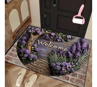 Genérico Boho Style Semicircular Door Mat,Half Round Absorbent Carpet,Front Door Entryway Rug,Easy Clean Non Slip Soft Floor Carpet for Indoor Outdoor Entrance Bathroom Dorm