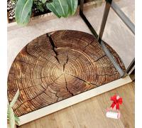 Genérico Boho Vintage Half Round Door Mat,Semicircular Absorbent Non Slip Soft Floor Carpet,Indoor Outdoor Semi Circle Entrance Rug for Kitchen Patio Front Door Mat Decor