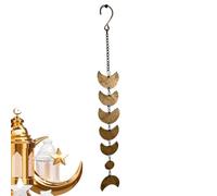 Genérico Boho Wall Decor - Rustic Retro Moon Phase Ornament | Vintage Metal Bohemian Art Pendant | Indoor Outdoor Wall Hanging Decoration | For Living Room Bedroom Apartment Dorm Nursery Farmhouse